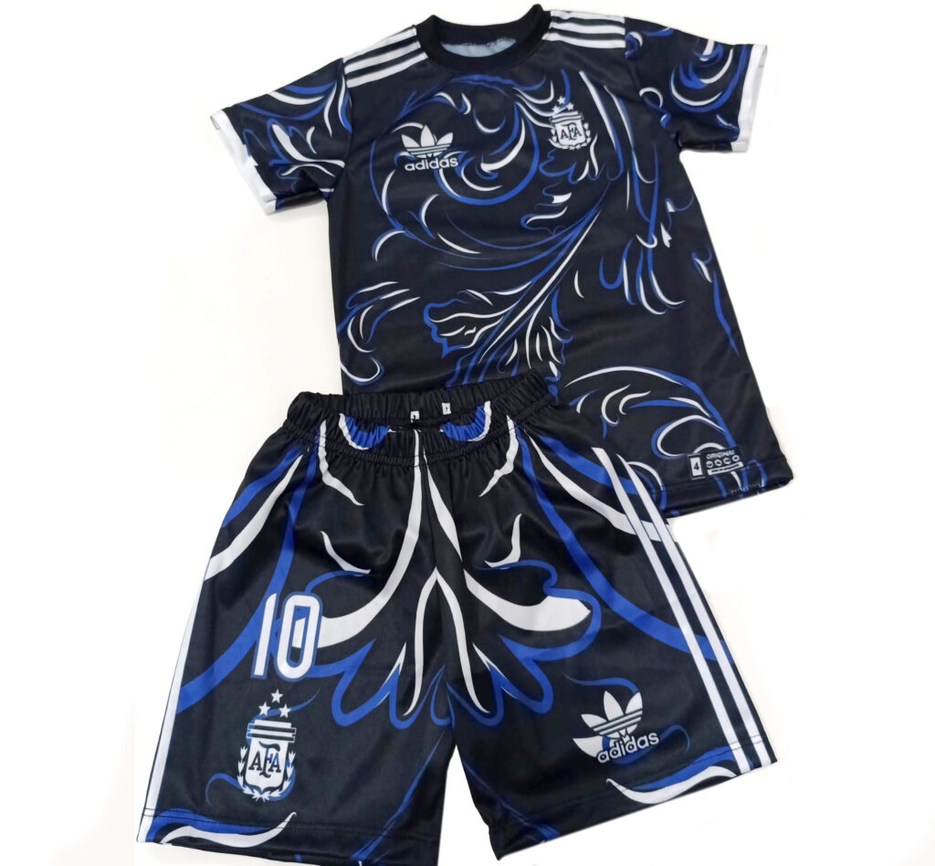 Camiseta y Short de Futbol Argentina Suplente