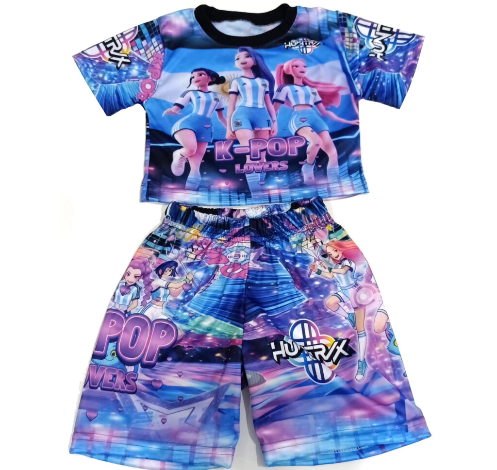 Camiseta y Short de Futbol de Nenas Guerreras K pop